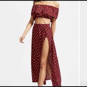 SHEIN polka dot skirt set